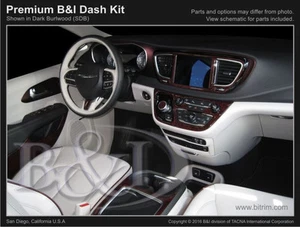 WOOD GRAIN DASH KIT FOR 2017-2021 CHRYLSER PACIFICA (22PCS) - Bild 1 von 7