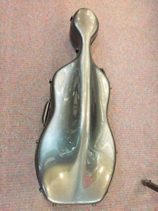 Celestini 4/4 Size 'Cello Contoured Case-Fiberglass Composite-Silver Sparkle-NEW - Picture 1 of 1