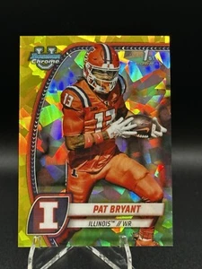 2024 Bowman Chrome U Sapphire Pat Bryant 1st Bowman Yellow /75 SSP NFL BRONCOS - Picture 1 of 3