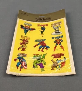 Adesivi Hallmark Vintage Marvel Supereroi Nuovi Sigillati 4 Fogli Avengers X-MEN - Foto 1 di 5