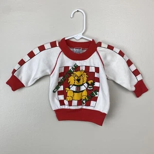 Vintage 1980s Christmas Champ Sweatshirt 0-6m Baby First 80s - Picture 1 of 6