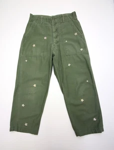 Upcycled Vintage Shanana Mil Pants Actual 28" Waist Army Trousers Daisy OG 107 - Picture 1 of 17