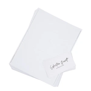 Printable Business Cards, Self Adhesive Sleeves 3.75x2.36 In (50 Sheets)500pcs - Picture 1 of 10