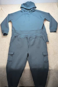 32 Degrees Heat Fleece Tracksuit Men’s XL Hoodie & Joggers Gray Soft Casual Set - Picture 1 of 12