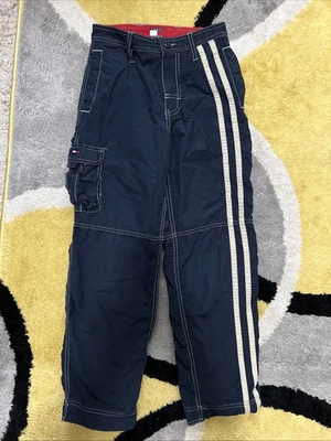 Pantalones cortavientos Tommy Hilfiger vintage 2002 forrados de malla pista nieve esquí (24x25) Foto 1 de 4