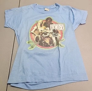 Vintage Star Wars Return Of The Jedi T-Shirt 1983 Kids Size 7 - Picture 1 of 5
