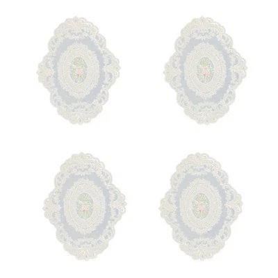 4Er-Pack Retro-Spitzen-Tischsets, FranzöSische HäKeldeckchen, Handgefertigt1518 - Bild 1 von 4