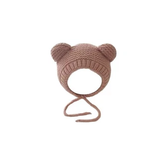 Coldproof Knitted Hat Windproof Beanie Hat New Ear Protection Hat for 1-2Y - Picture 1 of 14