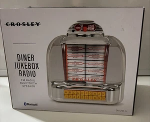 Mini Jukebox Crosley CR1120A-SI Bluetooth Radio FM Mesa Estilo Comedor - Imagen 1 de 8