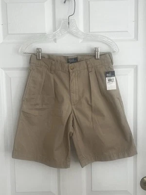 New Boys Size 12 Polo Ralph Lauren Chino Khaki Shorts Pleated - Image 1 of 4