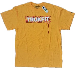 T-shirt uomo TRUKFIT nuova giallo oro fashion designer taglia large - Foto 1 di 4