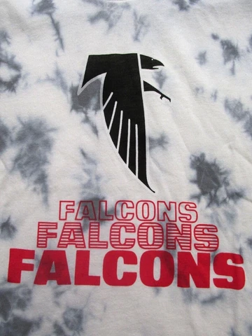NWT Atlanta Falcons Retro Logo Womens Tie Dye T Shirt Large Junk Food NFL Cover