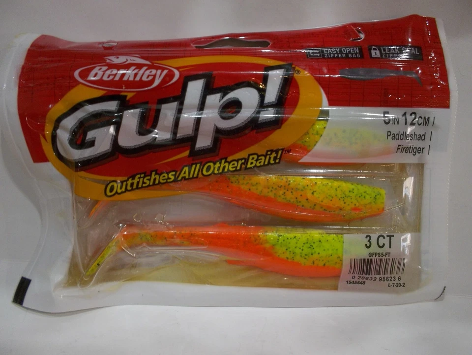 Berkley Gulp! 5" Paddleshad 3 por paquete ¡Elige tus colores!  Nuevo en paquete Foto 1 de 1