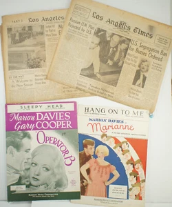 MARION DAVIES DIES FUNERAL Sep 23 1961 LA Times Sheet Music Obit CITIZEN KANE - Picture 1 of 23