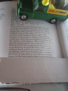CORGI 472 LAND ROVER ELECTION ORIGINAL EXCELLENT LANDY IN GOOD REPRODUCTION BOX - Picture 1 of 11