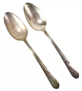 2 Mary Lou Devonshire Tablespoons Silverplate Wm Rogers IS 1938 - Picture 1 of 9
