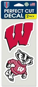 Wisconsin Badgers Decals Pack of 2 Die Cut Car Stickers Truck Decal 4" x 8"  - Picture 1 of 1