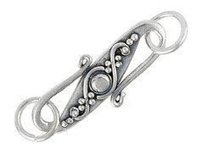 1 pc of Bali sterling silver S clasp with granulation - Picture 1 of 1