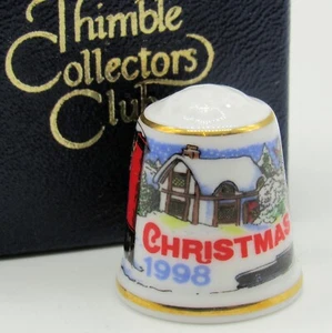 THIMBLE COLLECTORS CLUB, CHRISTMAS 1988, BY SUTHERLAND, ENGLAND, BOXED - Picture 1 of 6