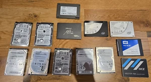 13 MIX - 6 SSD (WD BLUE, CRUCIAL, OCZ, PNY, INTEL & 7 SHDD (SEAGATE, HITACHI) - Picture 1 of 14
