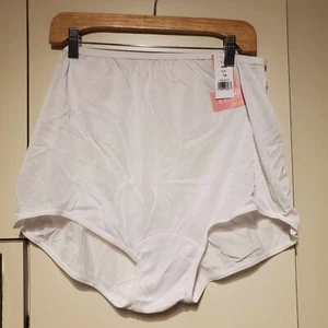 Size 12 (5XL) 100% ACETATE-CROTCH Panties Carole Briefs Vintage-New Blue White - Picture 1 of 9