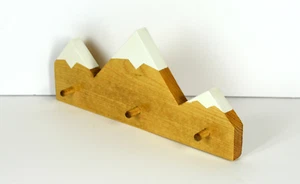 Mountain View Schlüsselständer, Eingangsschlüsselhalter, Eiche gefärbt schneebedeckt landschaftlich  - Bild 1 von 8