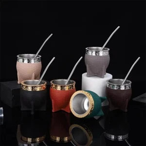 Doppels chicht Mate-Cup Edelstahl Eierschalen becher Yerba Mate Tee - Bild 1 von 18