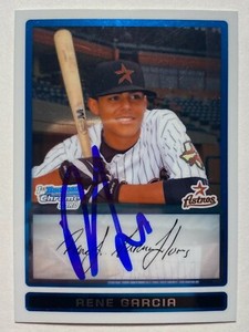 Rene Garcia Signed Bowman Chrome #BCP81 2009 Card Houston Astros Auto MLB RAD