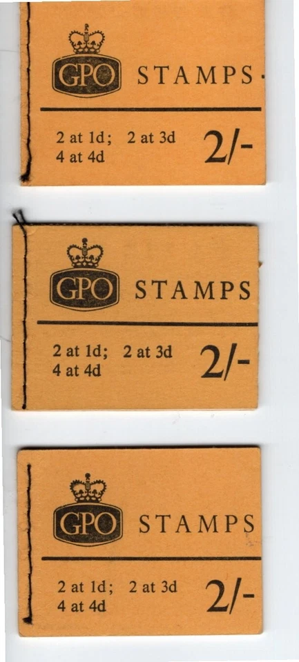 GB  Sg N21 N22  N24  COLLECTION 3 Wilding  2/- STITCHED BOOKLETS - Image 1 of 1