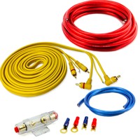 Verstärker Kabel Anschluss Set für Endstufe Subwoofer, Car Hifi komplett, 10qmm