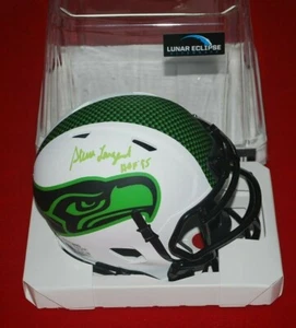 STEVE LARGENT Seahawks Signed Lunar Eclipse Mini Helmet HOF 95 Beckett WV93116 - Picture 1 of 4