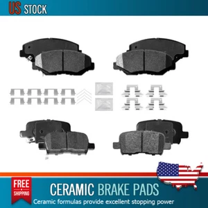 Front and Rear Ceramic Brake Pads Set For 2003-2008 Honda Pilot Sport Utility - Picture 1 of 9