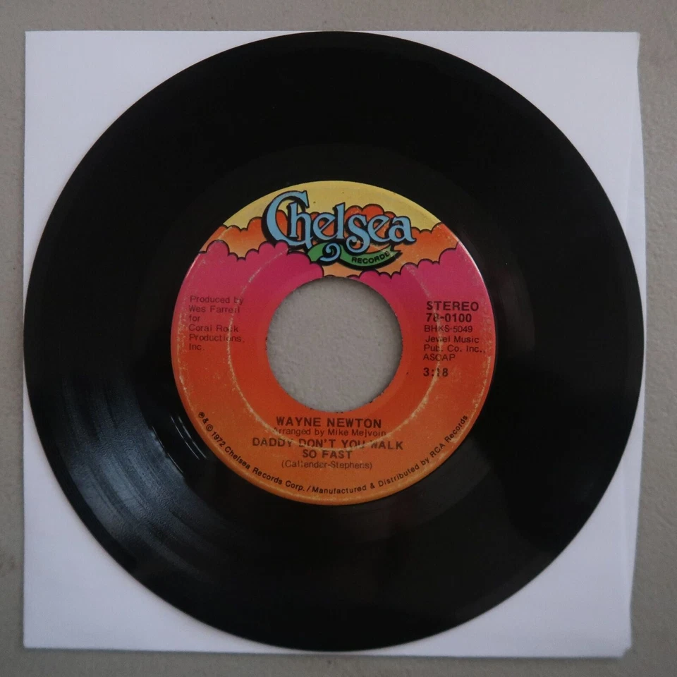 WAYNE NEWTON ECHO VALLEY 2-6809/DADDY DON'T YOU WALK SO FAST VINYL 45 VG 26-29 Foto 1 de 2