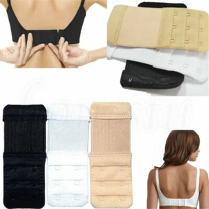 1/3PCS 2/3 Hook Bra Extender Ladies Bra Extension Strap Strapless Underwear - Picture 1 of 14