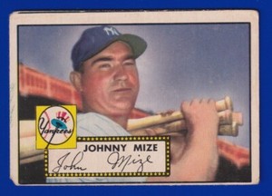 JOHNNY MIZE yankees 1952 TOPPS #129 