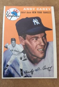 1954 Topps Set-Break #105 Andy Carey EX-EXMINT OC ligeramente  - Imagen 1 de 4