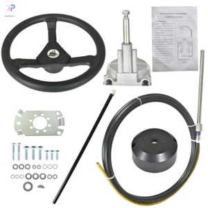 10FT SS13710 Boat Cable With Wheel Marine Engine Turbine Rotary Steering System - Foto 1 di 9