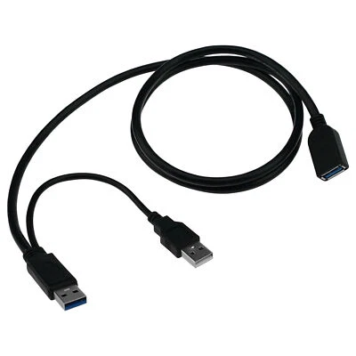 USB 3.0 Extension Cable Female to Male Data Extra Power Connector Type A Wire 1m - Image 1 of 4