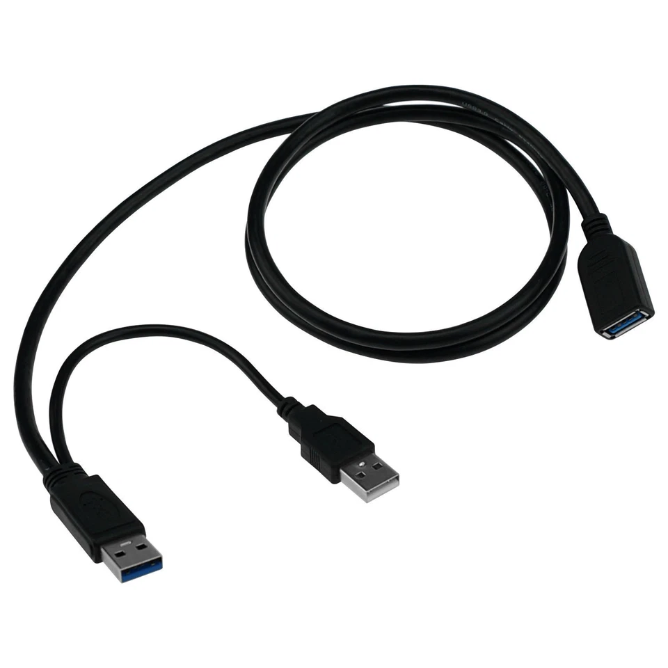 USB 3.0 Extension Cable Female to Male Data Extra Power Connector Type A Wire 1m - Image 1 of 4