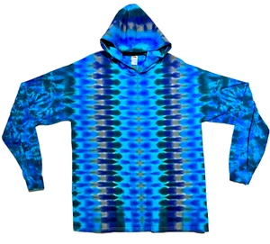 TIE DYE Sudadera con Capucha Azul ADN Panal Mangas Largas Con Capucha Sm Med Lg XL 2X 3X - Imagen 1 de 1