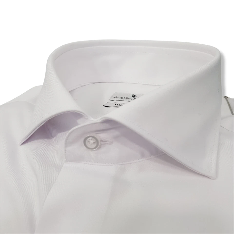 Camicia UOMO stiro facile slim fit in fibra di bamboo "Andrea Bossi" Bianca - Immagine 1 di 1