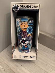 Life is Go Grande 25oz StainlessSteel Insulated Tumbler NEWINBOX 10hrHot24hrCold - Picture 1 of 4