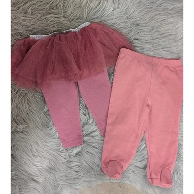 Lote Pantalones Bebé Niña 6-9 Meses Rosa 2 Piezas Foto 1 de 4