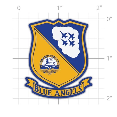 Pegatina Escudo Ángeles Azules para Botella de Agua Teléfono Vaso Casco Foto 1 de 4