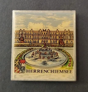 Vtg Herrenchiemsee Chiemsee Germany Metal Refrigerator Magnet Travel Souvenir - Picture 1 of 4