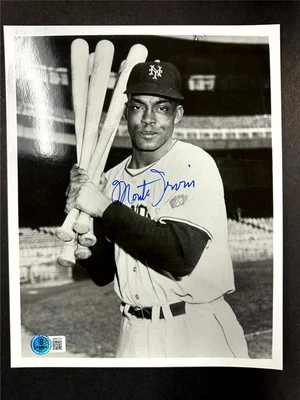 Monte Irvin signed New York Giants 8x10 Photo autograph ~ Beckett BAS - Image 1 of 3