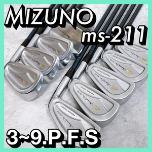 MIZUNO PRO MS-211 Iron Set of 10 3,4,5,6,7,8,9,P.F.S USED Very Good Condition - Picture 1 of 10