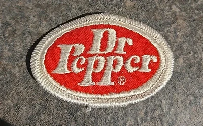 Dr. Pepper Soda Pop Beverage Logo 2.75" Oval Embroidered Iron-on Patch Badge