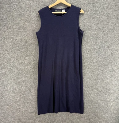 Sag Harbor платье женщин L большой синий Shift Midi без рукавов ворота акрил - Изображение 1 из 4