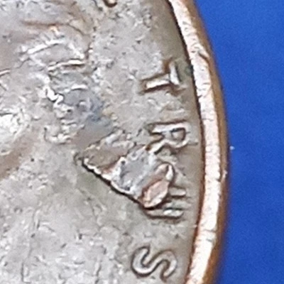 LAMINATION ERROR Lincoln Wheat With RETAINED DELAM Above Forehead To Trust...f+ - Image 1 of 4